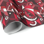 Rote Drache-abstrakte Geschenkpapier (Rolleneckpunkt)