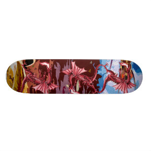 Rote Drache-Fantasie Skateboard