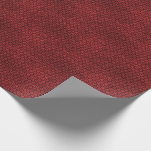 Rote Drache-Haut Geschenkpapier (Ecke)