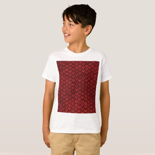 Rote Drache-Haut T-Shirt (Vorne ganz)