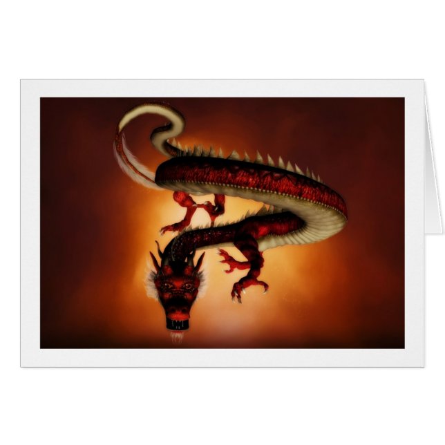 Rote Drache-Karte (Vorderseite (Horizontal))
