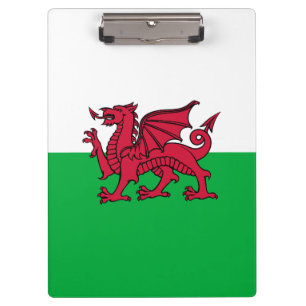 Rote Drache keltische Flagge von Wales & Walisisch Klemmbrett
