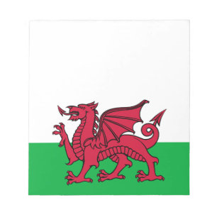 Rote Drache Keltische Flagge von Wales & Walisisch Notizblock
