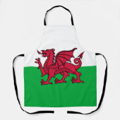 Rote Drache keltische Flagge von Wales & Walisisch Schürze (Vorderseite)