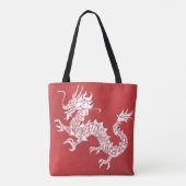 rote Drache-Tasche Tasche (Rückseite)