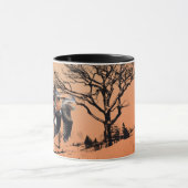 Rote Drachen in der bewaldeten LandschaftsTasse Tasse (Zentrum)