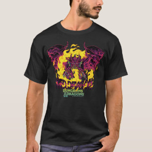 Rote Drachen-Logo für Dungeons und Drachen T-Shirt