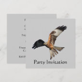 Rote Drachen-Party Einladung (Vorne/Hinten)