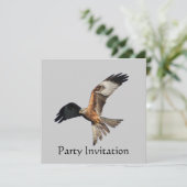 Rote Drachen-Party Einladung (Stehend Vorderseite)