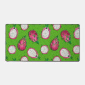 Rote Drachenfrucht auf Grün Schreibtischunterlage (Vorderseite)