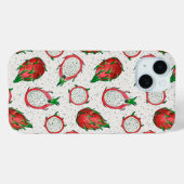 Rote Drachenfrucht auf Weiß Case-Mate iPhone Hülle (Rückseite (Horizontal))