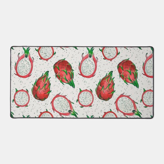 Rote Drachenfrucht auf Weiß Schreibtischunterlage (Vorderseite)