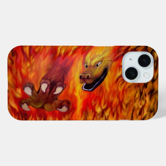 Rote Drachenklaue Case-Mate iPhone Hülle (Rückseite (Horizontal))
