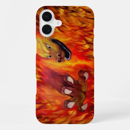 Rote Drachenklaue iPhone Hülle (Rückseite)