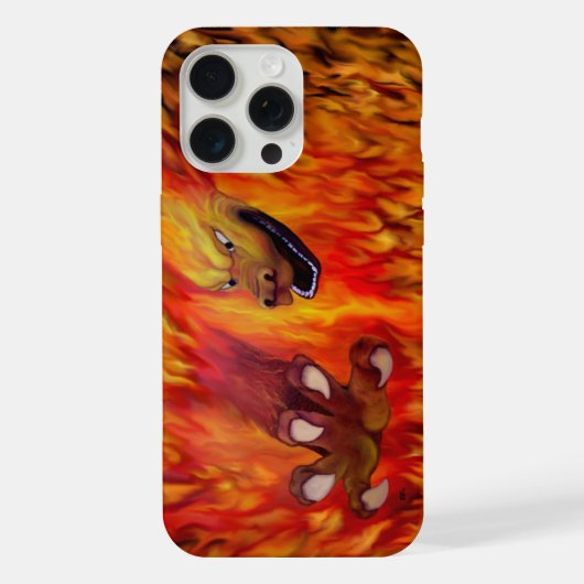 Rote Drachenklaue iPhone Hülle (Rückseite)