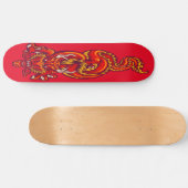 Rote Drachenkunst Skateboard (Horizontal)