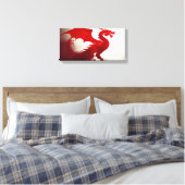 Rote Drachenwut Leinwanddruck (Insitu (Schlafzimmer))