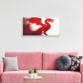 Rote Drachenwut Leinwanddruck (Insitu (Wohnzimmer))