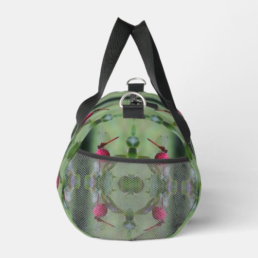 Rote Dragonfly Abstrakt Personalisiert Duffle Bag (Rechts)