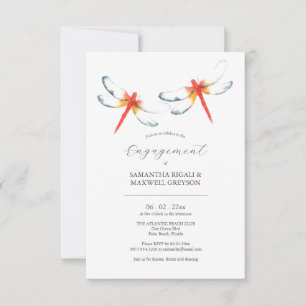 Rote Dragonfly-Einladungen der Einsatzpartei Einladung