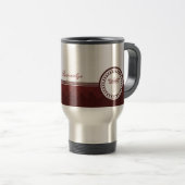 Rote Dragonfly Emblem Travel Mug Reisebecher (VorderseiteRechts)