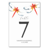 Rote Dragonfly Hochzeit-Tischnummer Tischnummer (Rückseite)