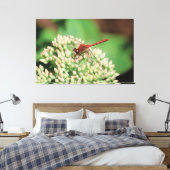 Rote Dragonfly Leinwanddruck (Insitu (Schlafzimmer))