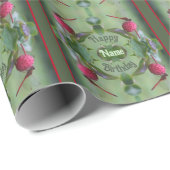 Rote Dragonfly Personalisiert Geburtstag Geschenkpapier (Rolleneckpunkt)