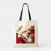 Rote Dragonfly Tote Tasche (Rückseite)