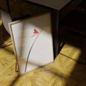 Rote Dragonfly Zen Minimalistische Mauer Kunst Fotodruck