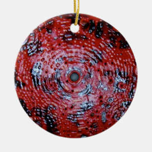 Rote Drehbeschleunigungs-Verzierung Keramik Ornament