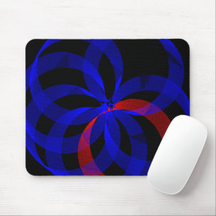 Rote drehende Akzent-Geometrie-Mauspad Mousepad