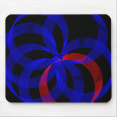 Rote drehende Akzent-Geometrie-Mauspad Mousepad (Vorne)