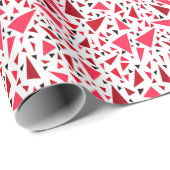 Rote Dreiecke auf weißem Hintergrund Geschenkpapier (Rolleneckpunkt)