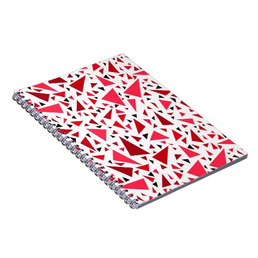 Rote Dreiecke auf weißem Hintergrund Notizblock (Rechte Seite)