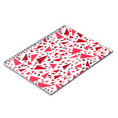 Rote Dreiecke auf weißem Hintergrund Notizblock (Linke Seite)