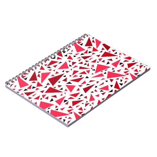 Rote Dreiecke auf weißem Hintergrund Notizblock (Linke Seite)