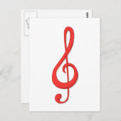 Rote dreieckige Klettmusik-Illustration. Postkarte (Vorne/Hinten)