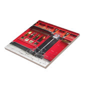 Rote Dublin-Kneipe Fliese (Seite)