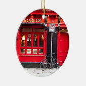 Rote Dublin-Kneipe Keramikornament (Rechts)