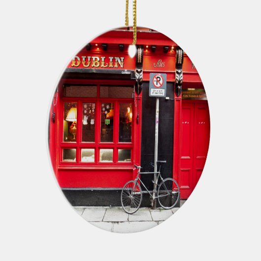 Rote Dublin-Kneipe Keramikornament (Rechts)