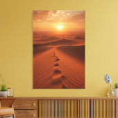 Rote Düne Horizont – Sonnig Path Canvas Druck Leinwanddruck (Insitu (Wohnzimmer))