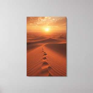 Rote Düne Horizont – Sonnig Path Canvas Druck Leinwanddruck