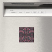 Rote dunkelrote abstrakte Aquarellkunst Magnet (In Situ (Geschirrspüler))