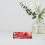 rote dünne Geschäftskarte des scharfen Randes Mini Visitenkarte (Stehend Vorderseite)