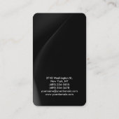 Rote Ecke Roter Grau Schwarzer Elegant Visitenkarte (Rückseite)