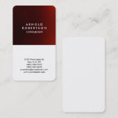 Rote Ecke Rotes Weißes Elegantes Visitenkarte (Vorne/Hinten)