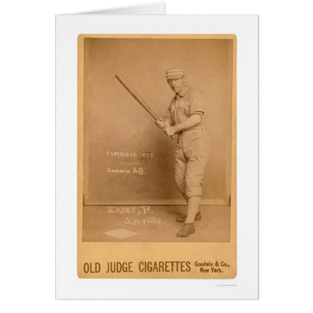Rote Ehret Baseballkarte 1889 (Vorne)