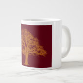 Rote Eichen-Baum-Tunnel-bohrwagenTasse Jumbo-Tasse (Vorderseite Rechts)