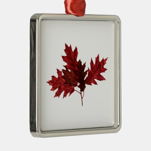 Rote Eichen-Blätter Ornament Aus Metall (Rechts)